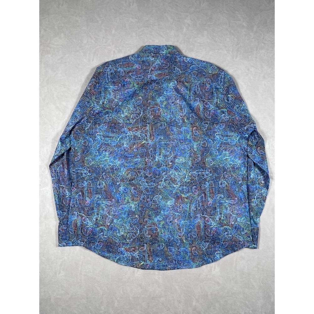 Robert Graham Shirt Size XXL Gustave Multicolored Paisley Flip Cuff Button Down - Picture 3 of 10